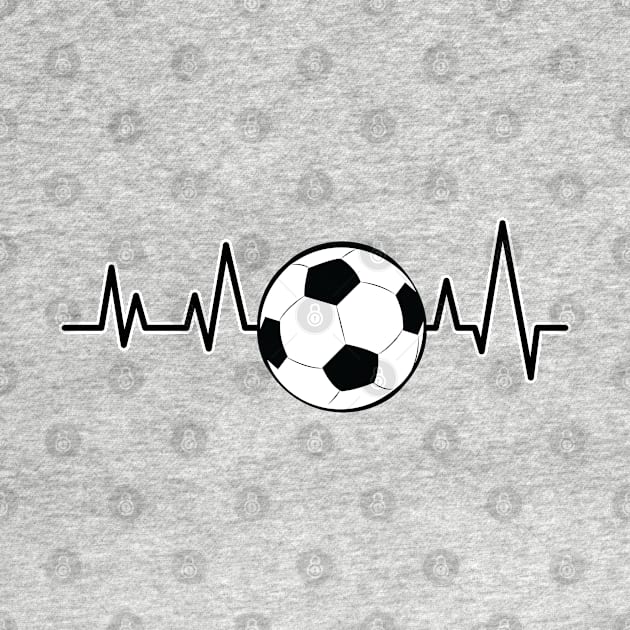 Heartbeat Pulse - Football / Soccer by DesignWood-Sport